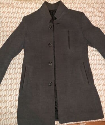 drap paltolar erkaklar uchun: Palto, M, rəng - Boz — 2
