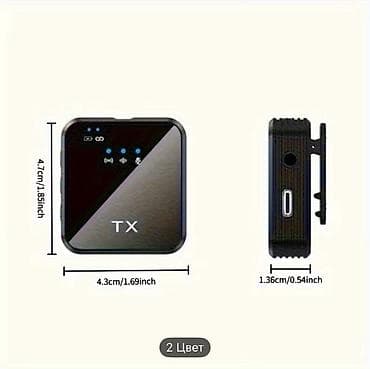 TV və video: İkili simsiz lavalier mikrofon dəsti – TX Məhsulun tərkibi: - 2 ədəd — 3