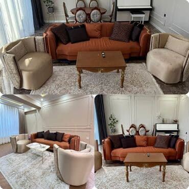 Pufiklər: İşlənmiş, Divan, 2 kreslo — 1