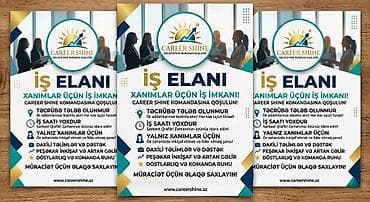 Ev personalı və təmizlik: İş elanı — Career Shine Xanımlar üçün iş imkanı! Career Shine — 1