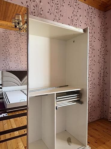 metbex refi: İşlənmiş, 2 qapılı, Güzgülü, Ağ, Digər material, Kupe, Düz dolab — 3