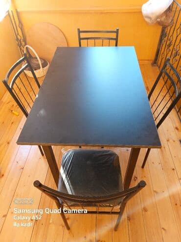 дачный набор стол и стулья: Dördbucaq masa, Mətbəx üçün, Dəhliz üçün, Eyvan üçün, Digər adam sayı, Açılmayan, Azərbaycan, Zəmanətli — 12