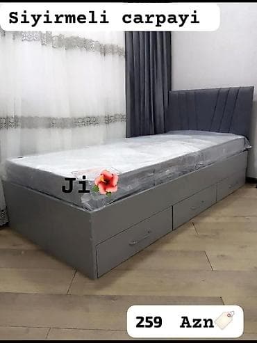 Çarpayılar: Yeni, Təknəfərlik çarpayı, Matras ilə, Siyirməli — 1
