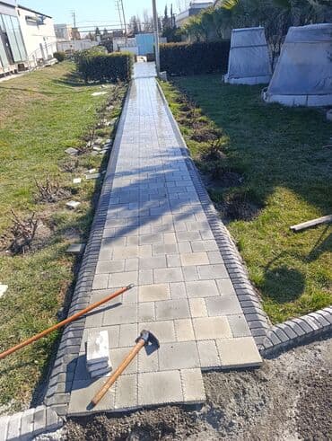 duz corek: Tamet döşəmə xidməti – dekorativ beton/daş təməli ilə həyət və giriş — 20