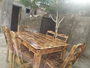 Bağ evləri, restoran (kafe pub ) üçün taxta masa ve oturacaq — 7