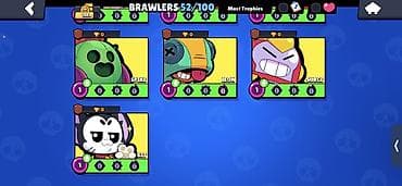 kreditle qizil: Brawl Stars oyun hesabı - Kuboklar: 1989 - Açılmış döyüşçülər: 52/100 — 3