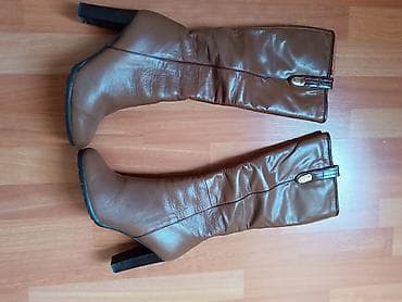 Qadın çəkmələri – 2 model bir yerdə 2 ci Əl Az geyinilib 1) Dəri tipli