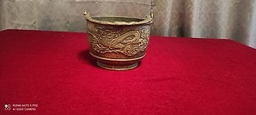 Bürüncdən hazırlanmış dekorativ qab - Material: bürünc/küyüş ərintisi