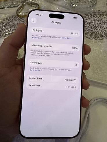 iphone x dubay: IPhone 17 Pro Max, 256 GB, Narıncı, Simsiz şarj, Face ID — 2