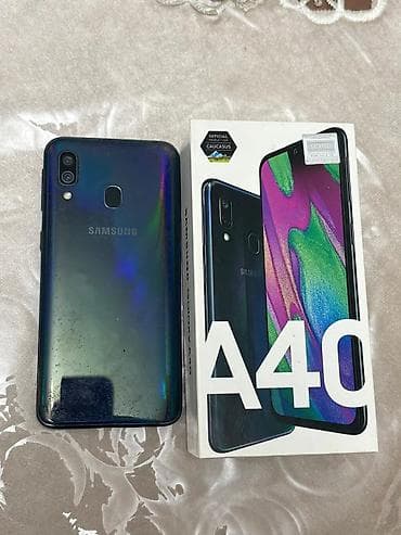 samsung note 10 plus ekran: Samsung Galaxy A40, 64 GB, rəng - Qara, İki sim kartlı — 1