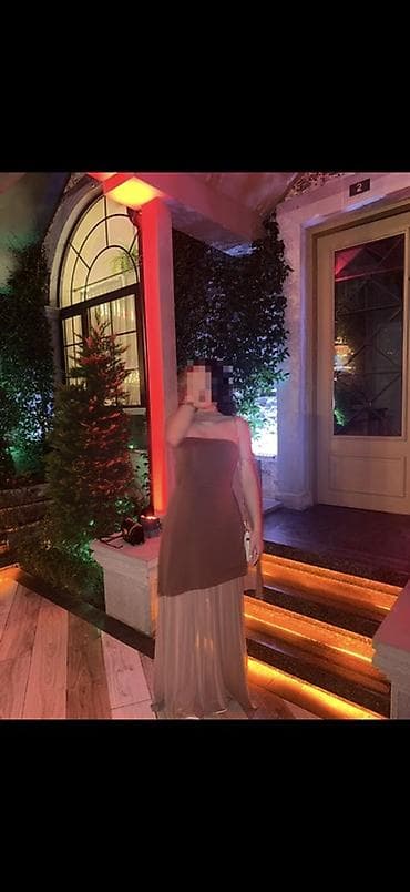 Məhsul: Qadın axşam/libas geyimi - Rəng: Kakaolu/qəhvəyi ton
