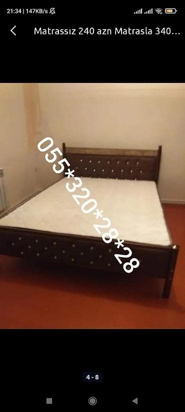 Кровати: Matrasız 230 matrasla 330 rəng secimi edə bilərsiz — 8