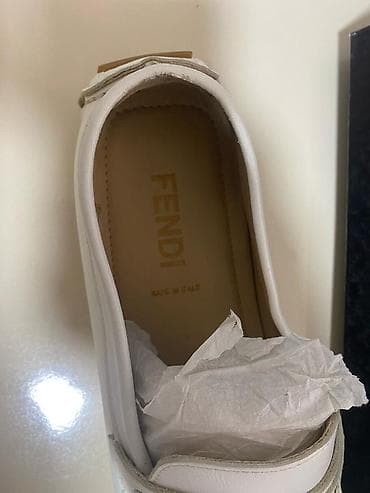 loafer: Fendi kişi mokasinləri – ağ rəng - Model: sürücülük tərzli mokasin - — 3
