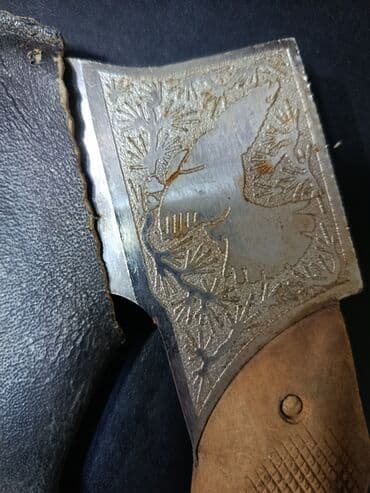 qazma baltası: İşlənmiş Ovçu baltası, Paslanmaz polad, Ünvandan götürmə — 2