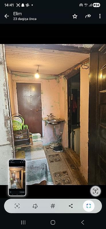 seherde kiraye evler: 20 kv. m, 1 otaqlı, Qaz — 4