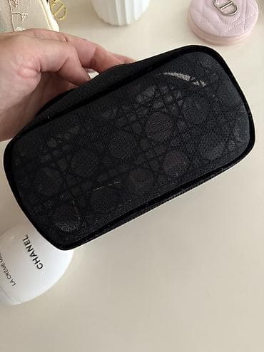 celine: Dior kosmetik çantası - Rəng: Qara - Material: Şəffaf tor (mesh) — 2