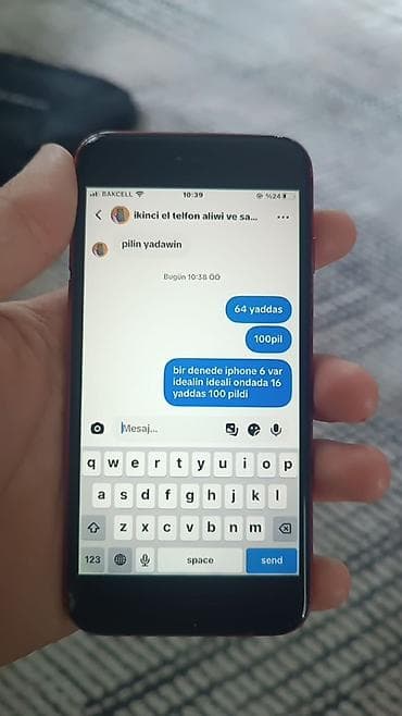 IPhone 8, 64 GB, Qırmızı, Barmaq izi
