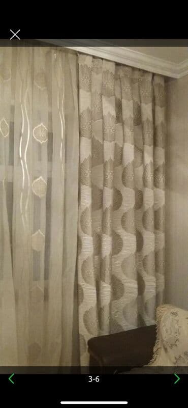 işlenmiş perdeler: Yeni, Pərdə, rəng - Gümüşü — 3