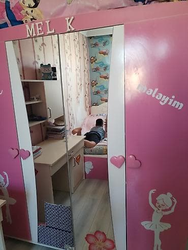tekli carpayi: Uşaq otağı üçün mebel dəsti Komplekt: - İki mərtəbəli uşaq çarpayısı — 4