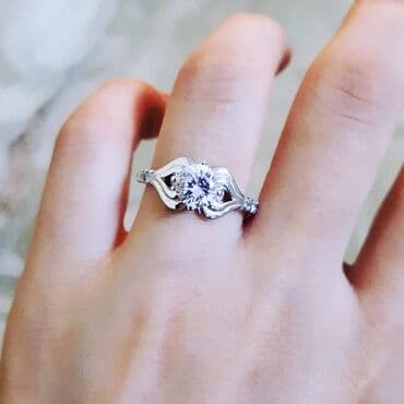 nişan üzükleri: Nişan, Üzük, Ağ qızıl, 585 Əyar — 1