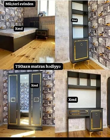 usag maneji: Gənc otağı mebel dəsti Tərkibi: - Tək nəfərlik çarpayı (aşağısı — 1