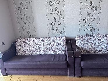 İşlənmiş, Divan, 2 kreslo, Bazalı, Açılan — 3