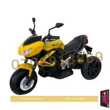 maşınlar uşaq üçün: 3 - 8 yaşa qədər uşaqlar üçün elektrikli motosiklet. Uşaqlar üçün 12V — 1