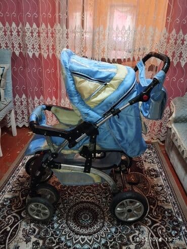 Gəzinti arabaları: Uşaq arabası – mavi/krem rənglərdə, çoxfunksiyalı. Xüsusiyyətlər: - — 5