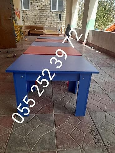 yemek stolu: Oğlan üçün, Yeni, Siyirməsiz, Bağça masası, Stulsuz — 5
