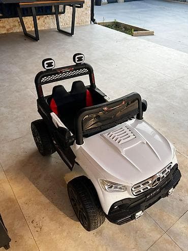 masin kreslosu: Uşaq elektrik maşını – ağ rəng, jeep üslubunda - Uzaqdan idarəetmə — 3