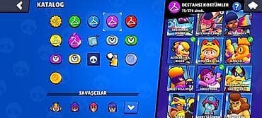 62K Kupa Brawl Stars Hesabı 90 Karakter | 44 Prestij | 3 Hiperşarj | 8 — 7