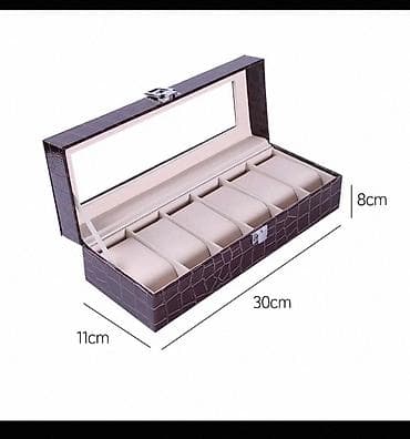 saat ucuz: 6 bölməli saat qabı - Ölçülər: 30 x 11 x 8 sm - Tutum: 6 ədəd qol — 2