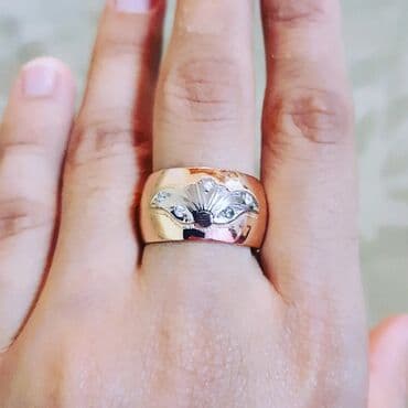 qaş sabitləyici: Alyans, Üzük, Sarı qızıl, 583 Əyar — 1