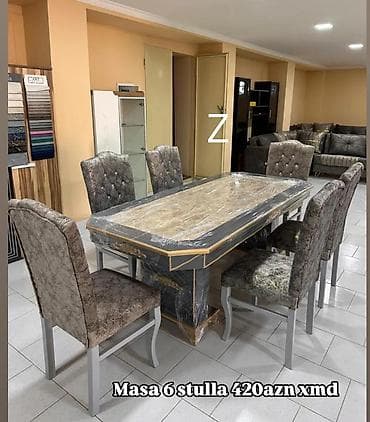 Mətbəx üçün, Yeni, Açılmayan, Dördbucaq masa, 6 stul lalafo.az -da Mətbəx üçün, Yeni, Açılmayan, Dördbucaq masa, 6 stul