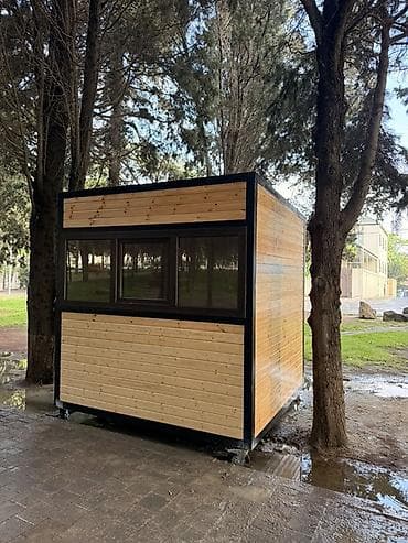 Taşınan taxta kiosk / modul post - Karkas: möhkəm metal profil