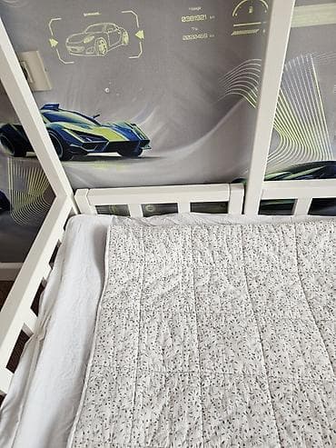 dekor isiq: Oğlan və qız üçün, Çarpayı, Bazasız, Matras ilə, Siyirməsiz — 4