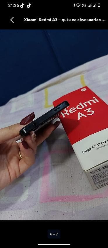 060 mobil operator: Redmi A3, 128 GB, rəng - Qara, İki sim kartlı — 4