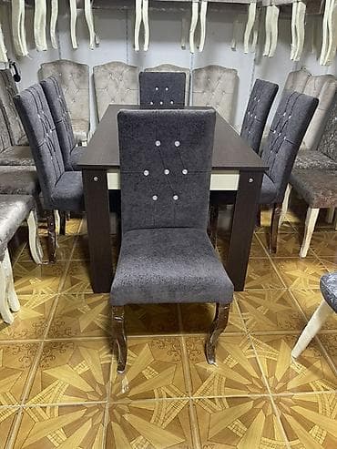 par: Qonaq otağı üçün, Açılmayan, Dördbucaq masa, 6 stul — 1