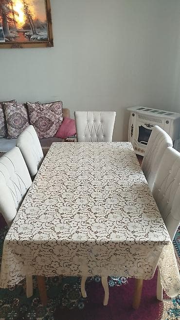 bar oturacaq: Qonaq otağı üçün, Açılmayan, Dördbucaq masa, 6 stul — 1