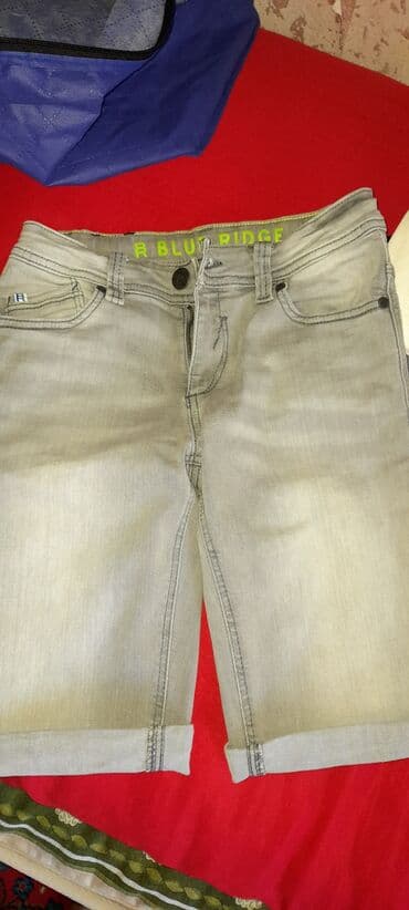 детские летние шорты: Uşaq geyim dəsti – cins şalvar və 3 ədəd şort sortik salvarlar az — 2