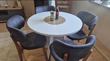 Yemək otağı/dırnaqarası salon üçün mebel dəsti Tərkib: - Dairəvi