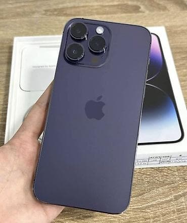 IPhone 14 Pro, 256 GB, Deep Purple, Zəmanət, Simsiz şarj, Face ID