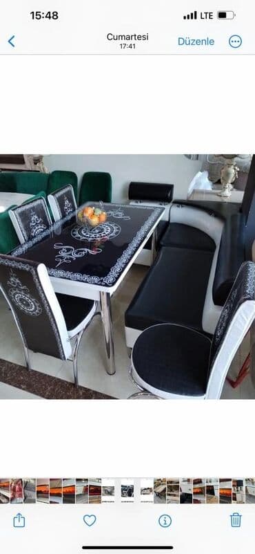 metbex stullari: Mətbəx üçün, Yeni, Açılan, Dördbucaq masa, 4 stul — 1