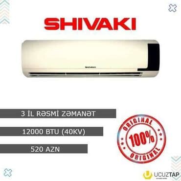 Kondisioner Shivaki, Yeni, 30-35 kv. m, Split sistem, Kredit var, Pulsuz quraşdırılma lalafo.az -da Kondisioner Shivaki, Yeni, 30-35 kv. m, Split sistem, Kredit var, Pulsuz quraşdırılma