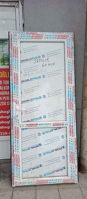 İşlənmiş Plastik qapı 90x205 sm Zamok ilə, Zəmanətsiz, Ödənişli quraşdırma, Ünvandan götürmə