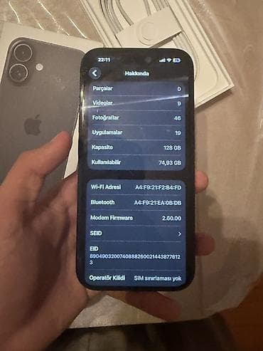 note 14 pro plus: IPhone 16, 128 GB, Qara, Barmaq izi, Face ID — 4
