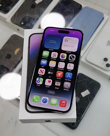 ıphone 5se: IPhone 14 Pro, 256 GB, Deep Purple, Zəmanət, Simsiz şarj, Face ID — 2