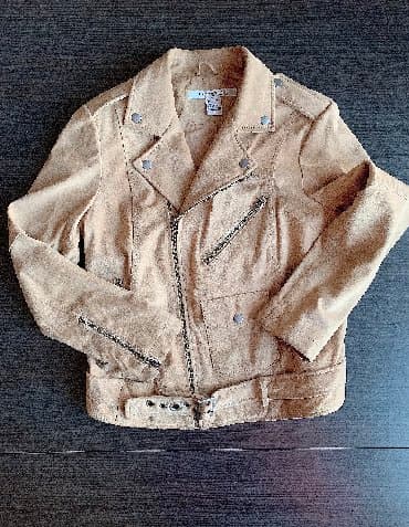 ekodəridən kişi gödəkçəsi: Натуральная набуковая кожа ( антилопа). Из США . Размер 38 . Мало — 4