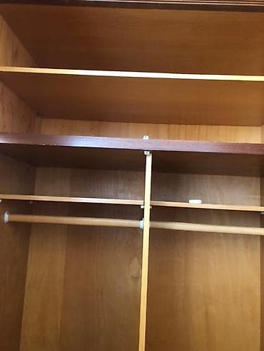 sederek ən ucuz perde magazalari: Klassik taxta geyim dolabı - Material: taxta/şpon, qəhvəyi klassik — 3