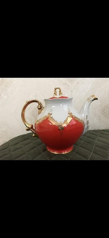 malina kolu: Rəng - Qırmızı, Dəm caydanı, Farfor — 3